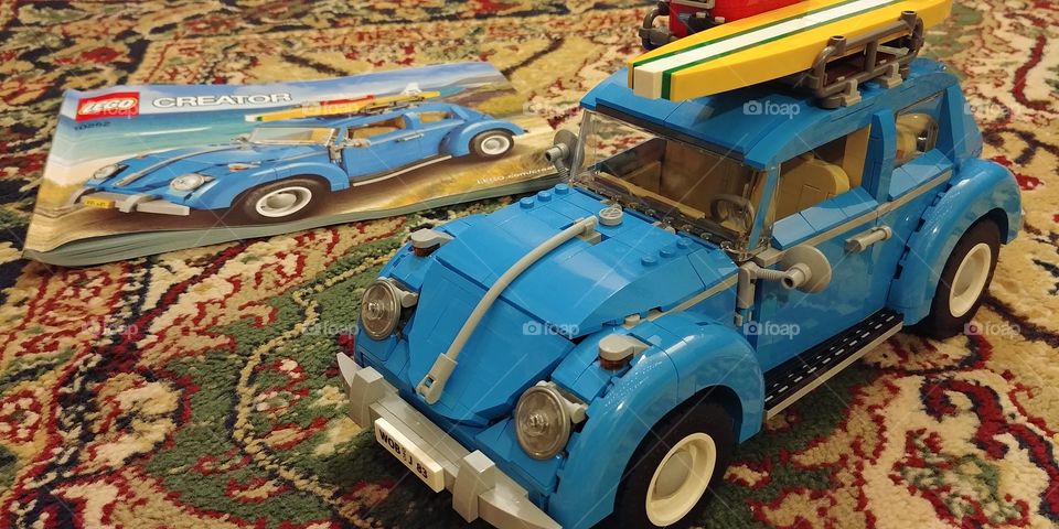 Lego Creator Volkswagen beetle blue with manual