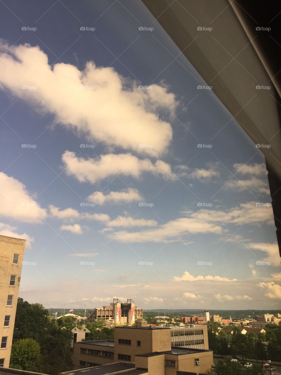 My view from a hospital window of downtown Youngstown, Ohio 