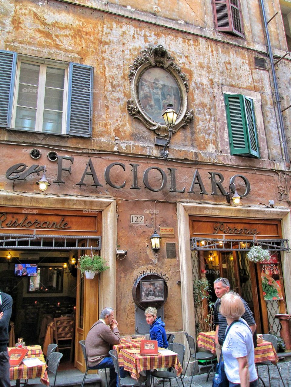 Enjoying coffee by the Pantheon Rome