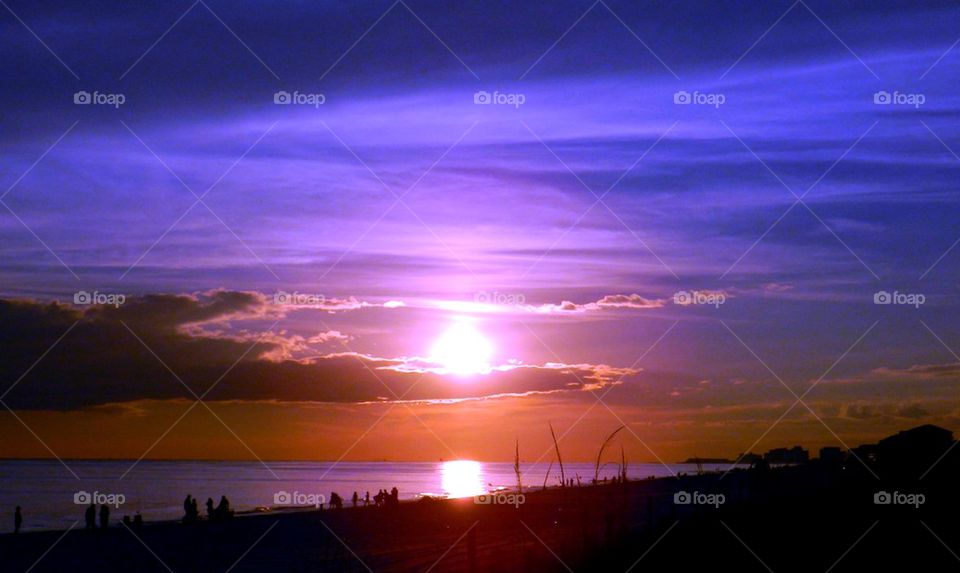 Dramatic sky over sea