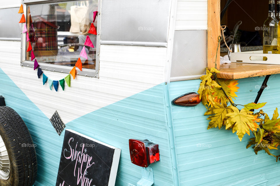 Local wine street vendor food truck in Lebanon, Ohio United States