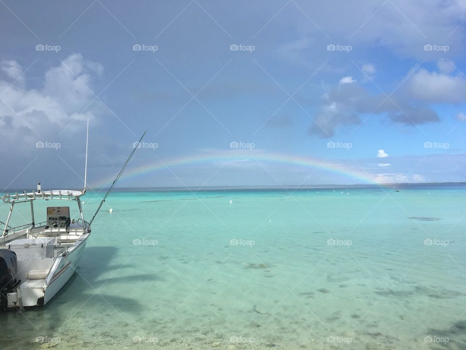Rainbow on the atoll