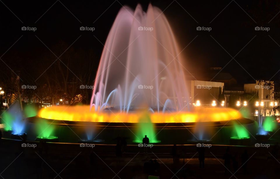 The Magic Fountain in Barcelona, Spain