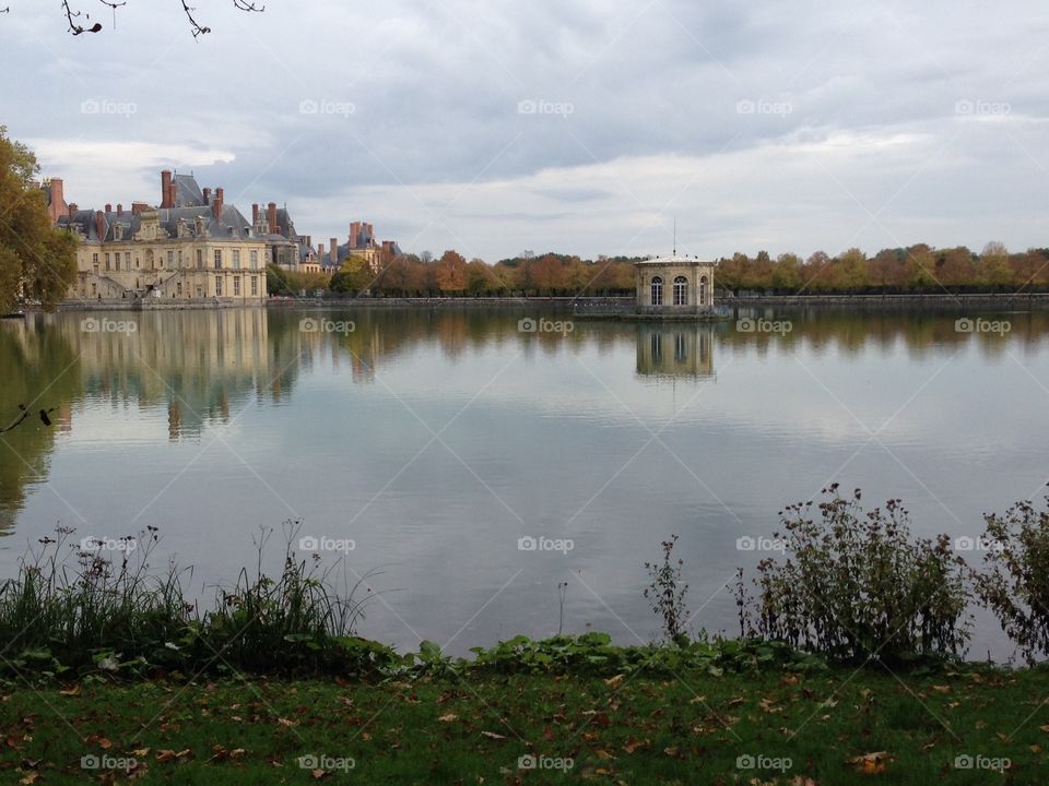 Fontainebleau Palace outside Paris. 