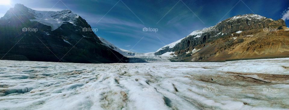 athabasca glacier close up