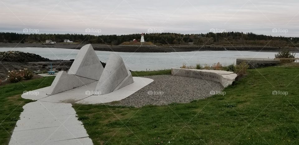 Lost Fishermen Memorial in Lubec Maine