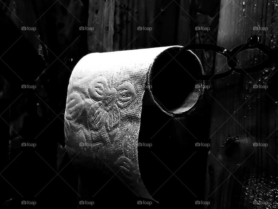 Rustic toilet paper