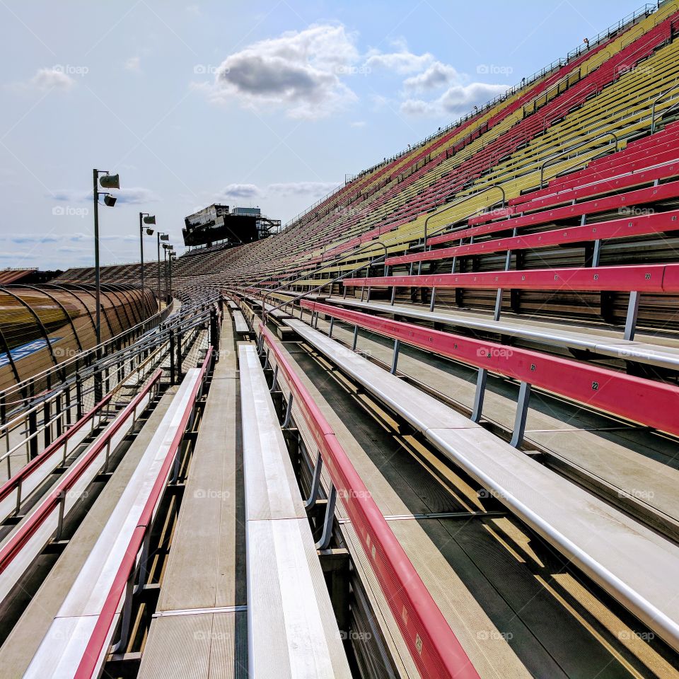 Empty Bleachers at NASCAR Stadium