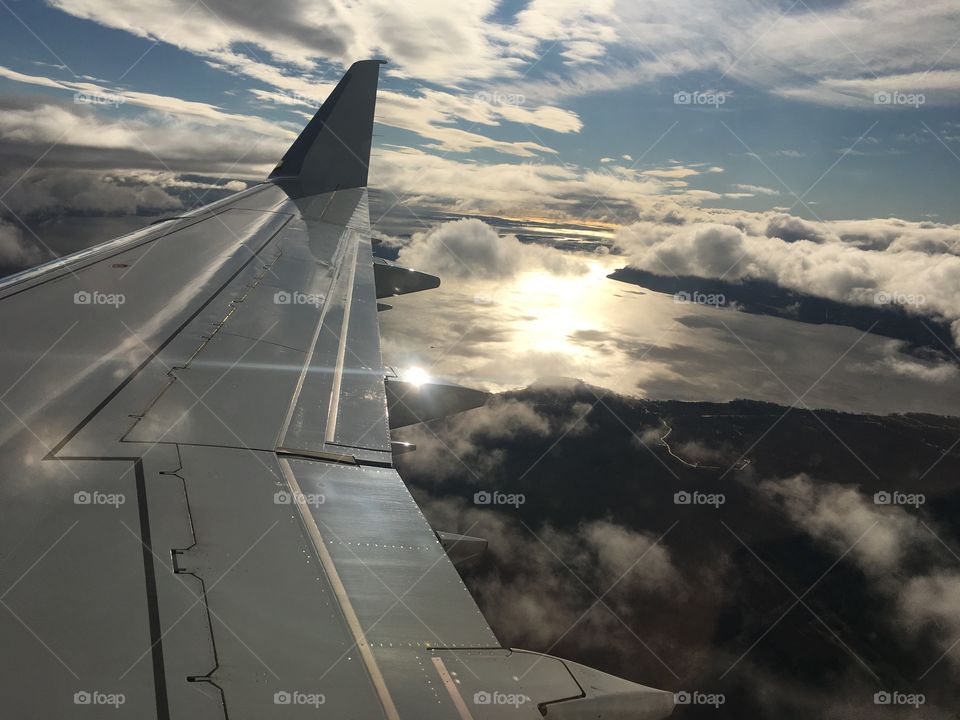Sunrise in a plane 