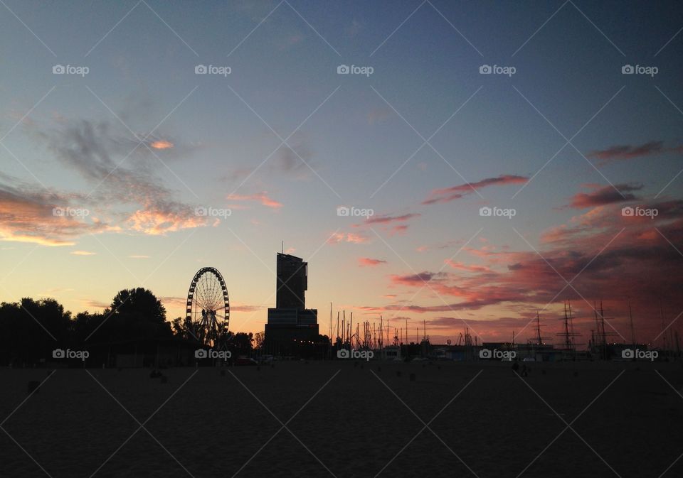 Sunset, Sky, Evening, City, Dusk