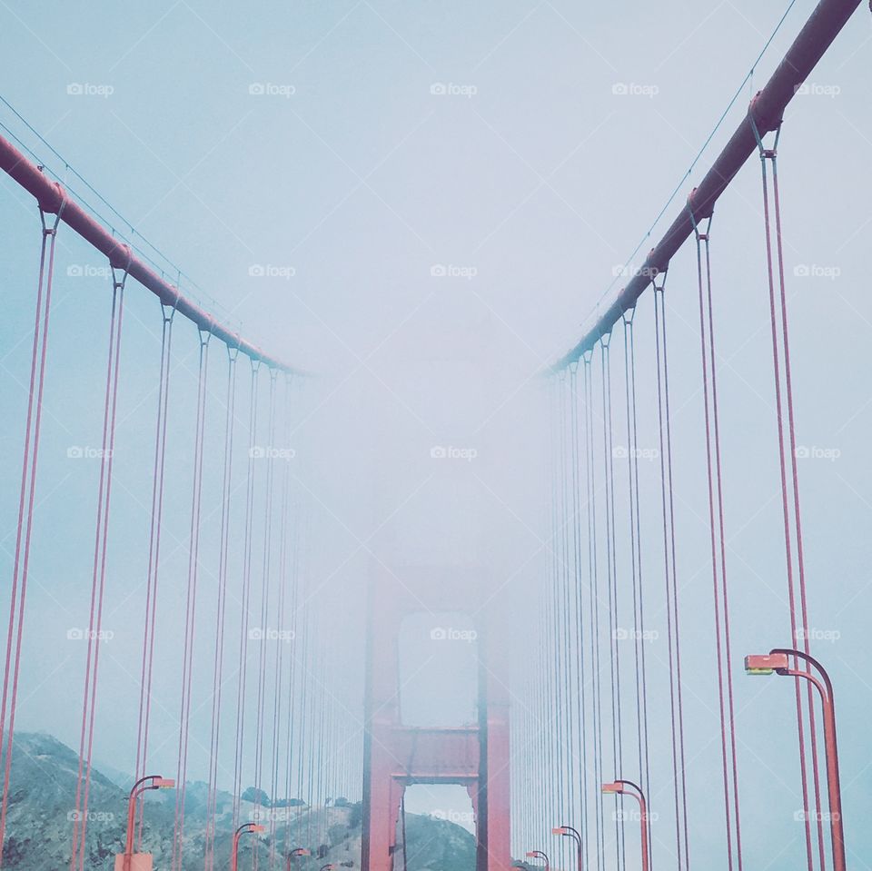 Foggy San Francisco Golden Gate Bridge
