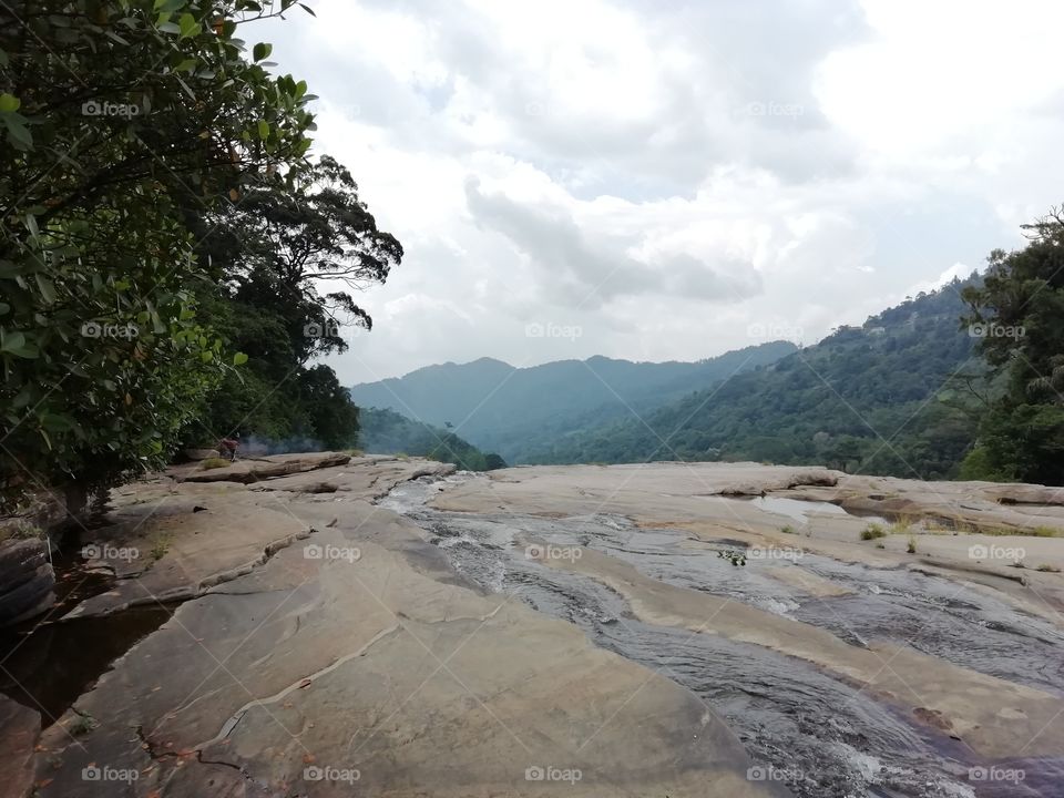 Beautiful view from top of a Waterfall.