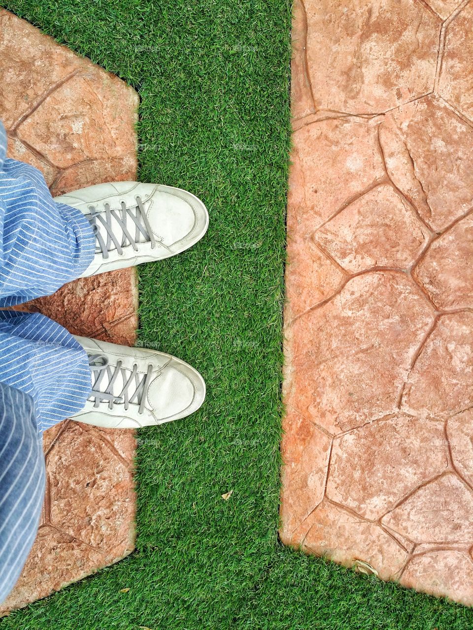 Beautiful decoration on the floor in Park.