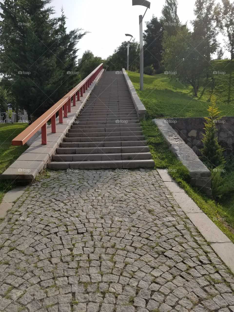 staircase to and from the dikman vadesi park in Ankara Turkey