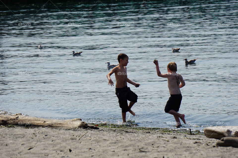Boys on the beach 