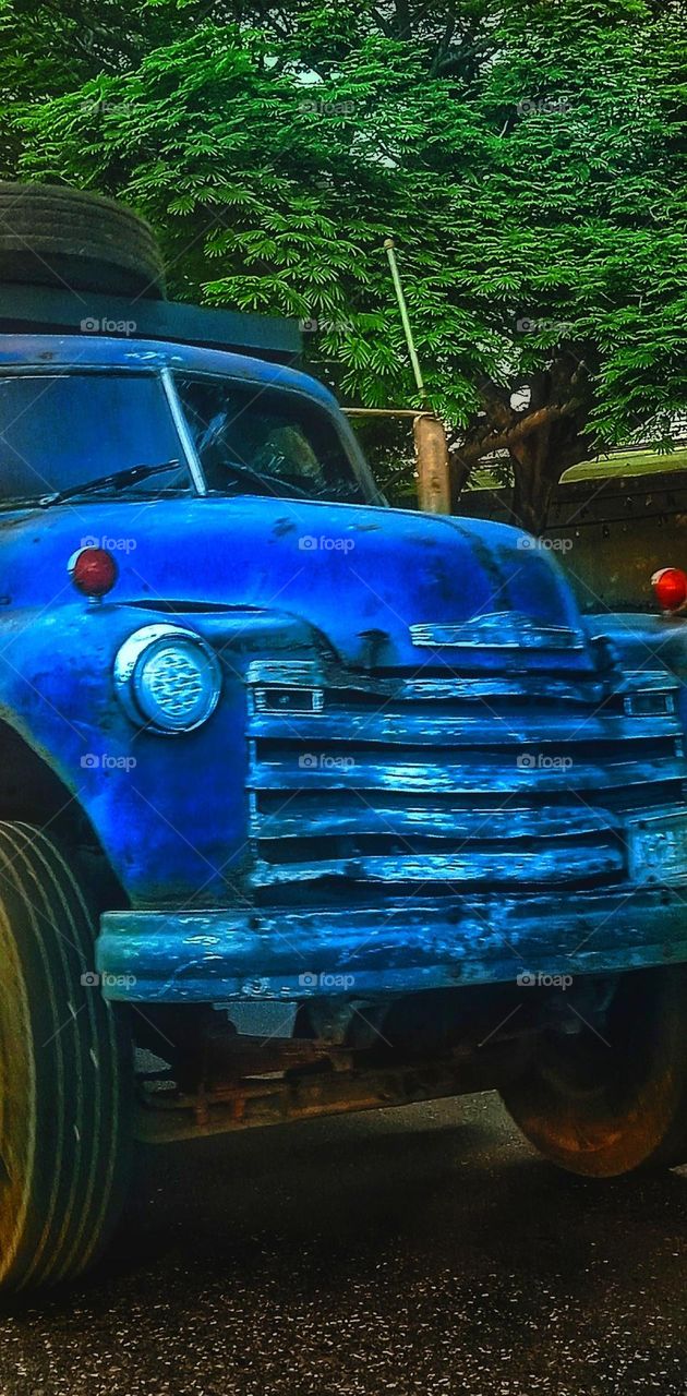 blue truck