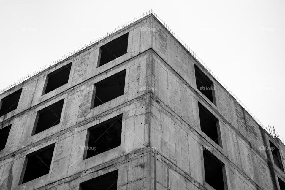 Old unused concrete building
