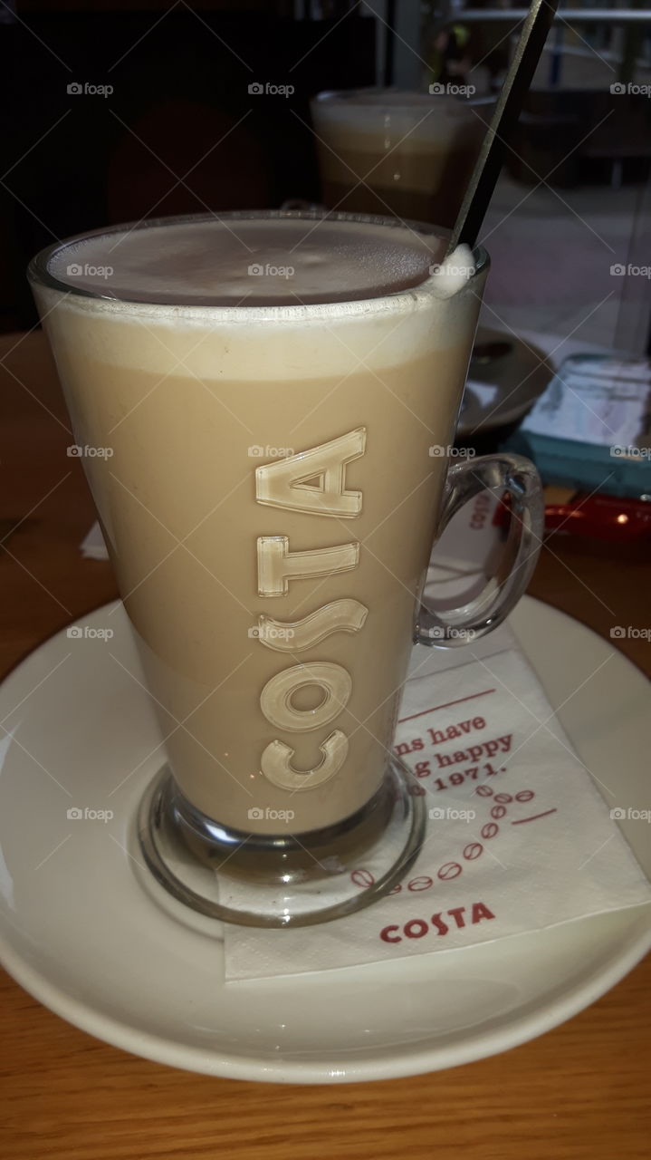 latte at Costa coffee