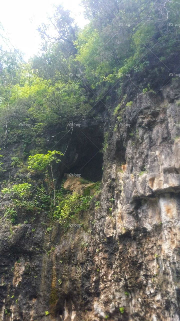 cave on a cliff, Current River