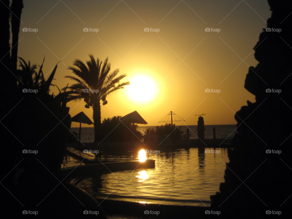 beach sunset pool kerkennah tunisia by fekri