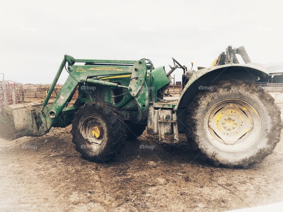 Farming loader tractor. John Deere