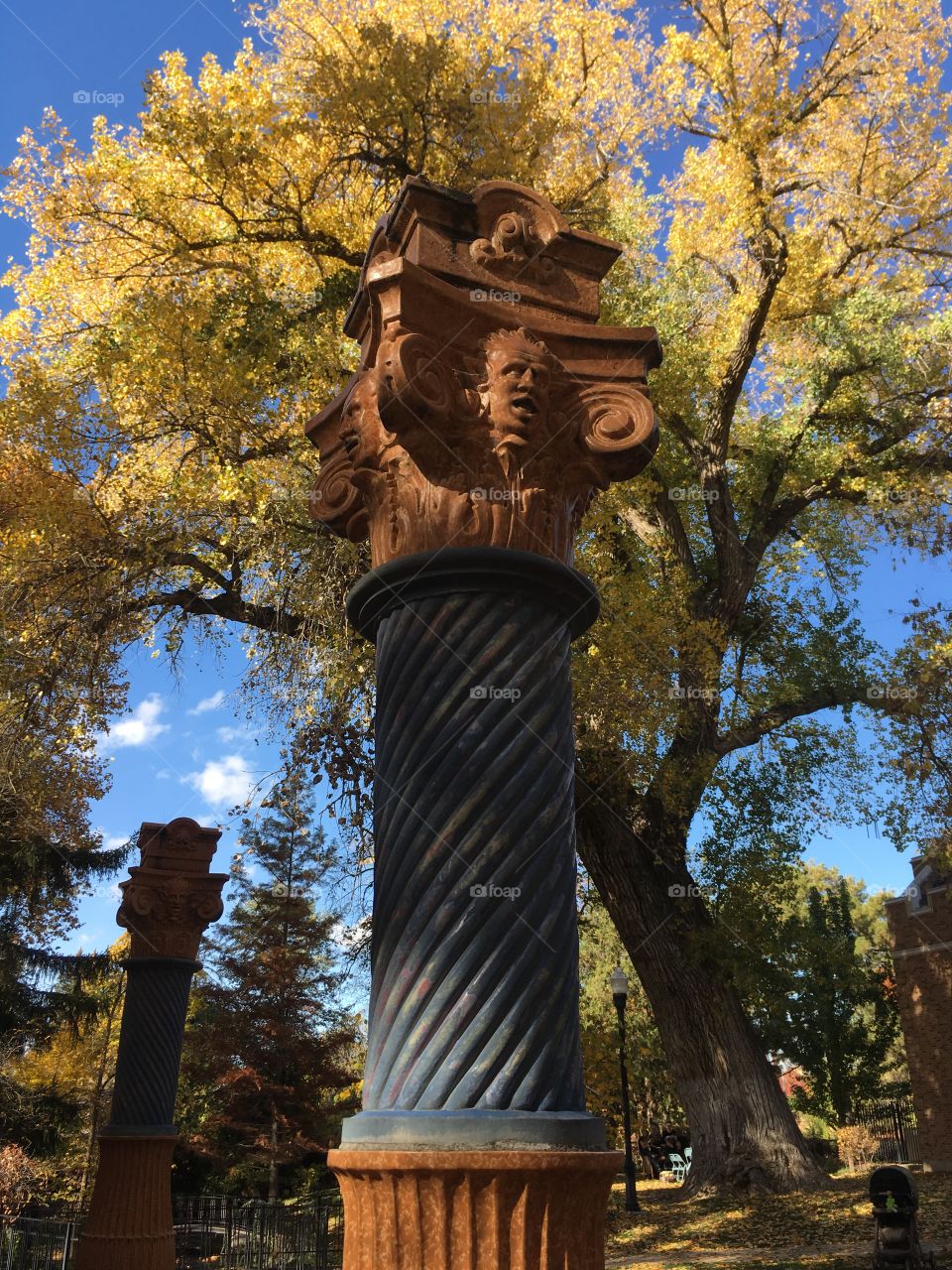 Column in the garden 