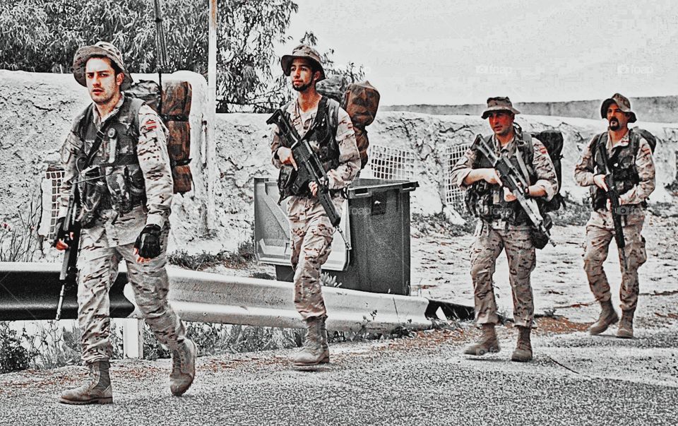 legionarios de la 3CIA del 2 Tercio en la marcha táctica despedida del Capitán en el año 2013, subiendo la Cuesta del serrallo.5tonalidad.