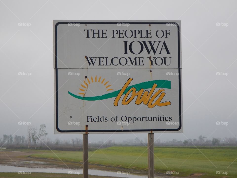 Iowa road sign 