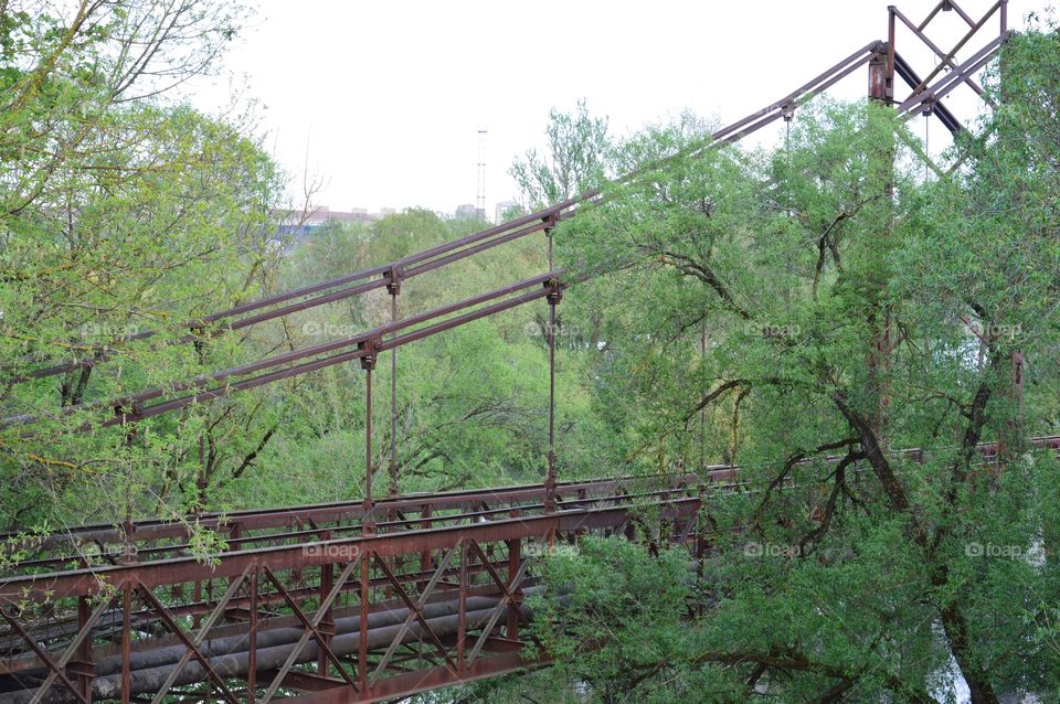 unused old footbridge