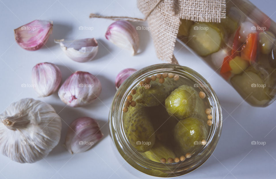 Gherkins Pickled in jar