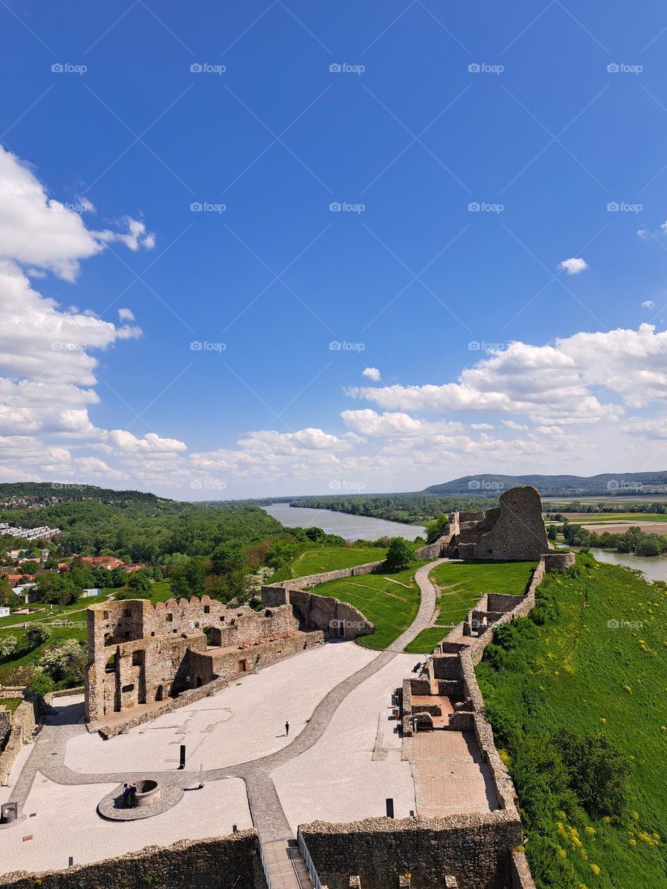 overlook the Devin castle and Danube river