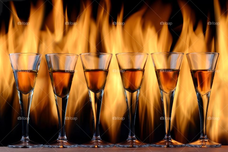 Flaming Cocktails