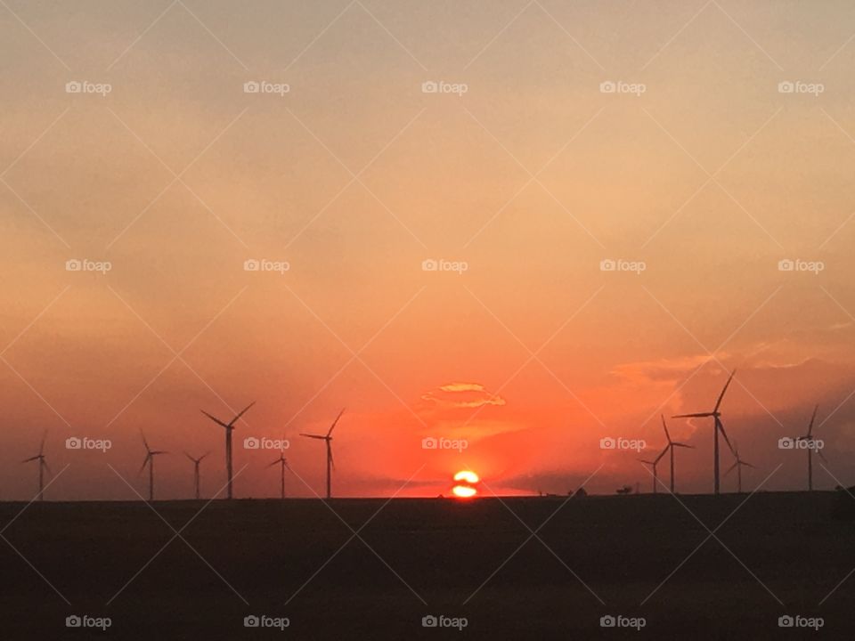Western Kansas sunset 