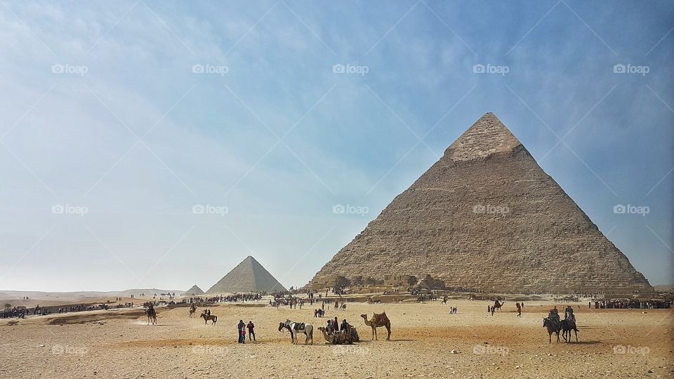 pyramids of Giza in Cairo, Egypt