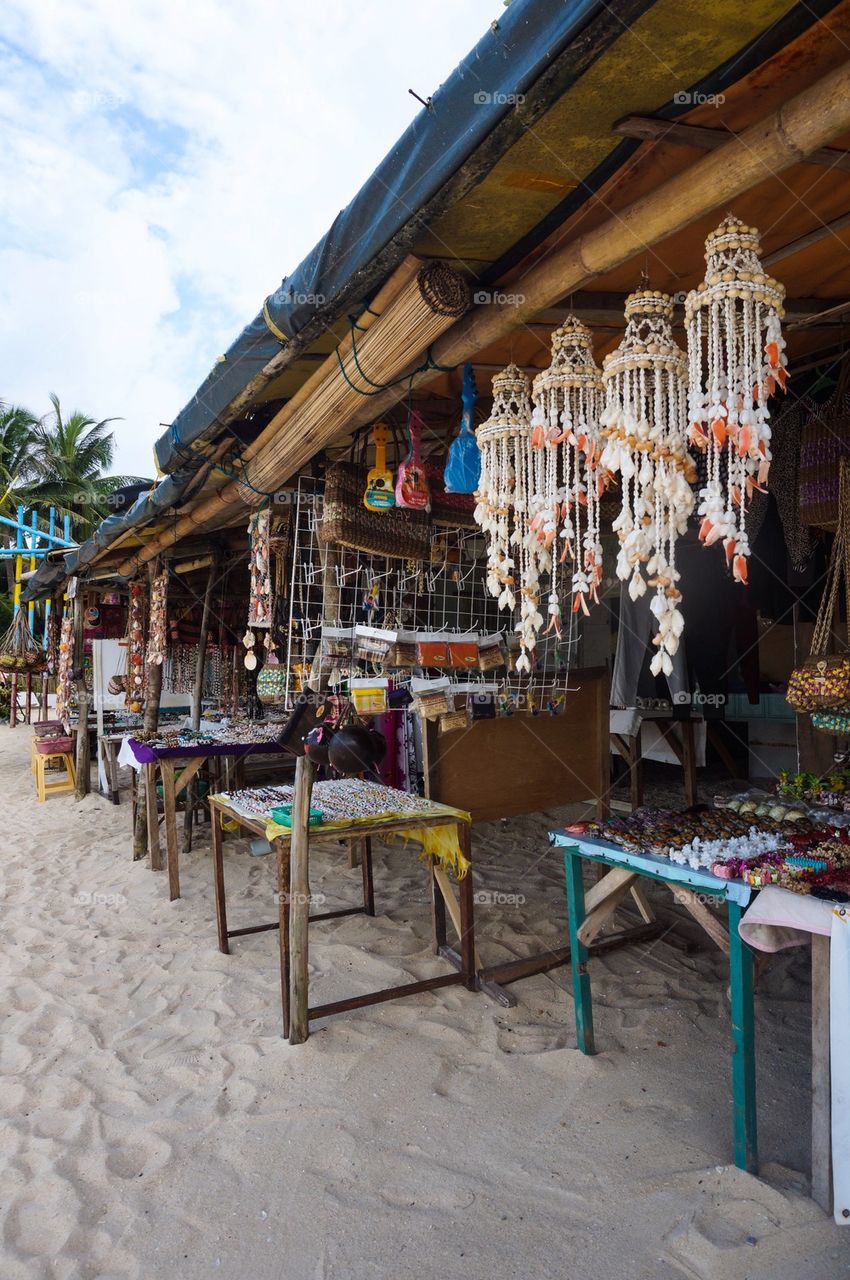 Beach side shops