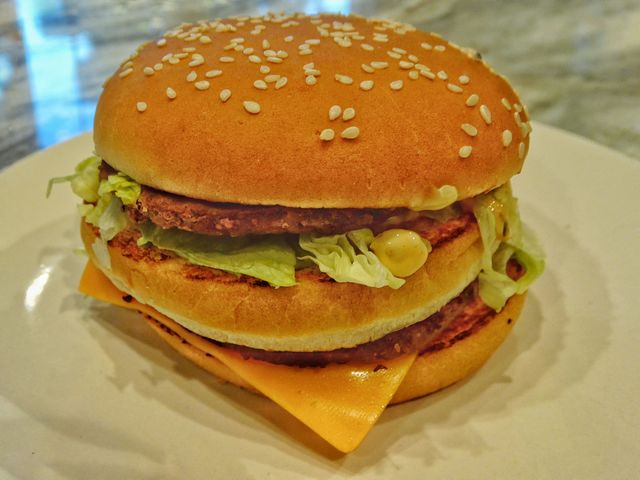 American Fast Food Hamburger

