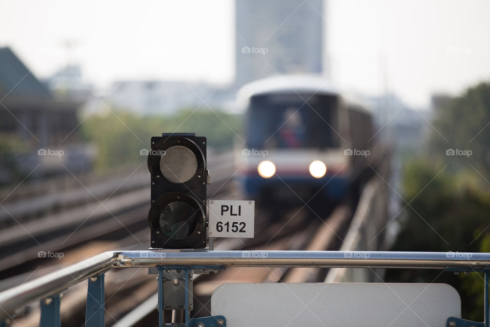 Traffic light of the BTS train