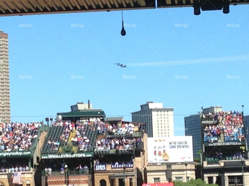 Blue Angels over Wrigley Field