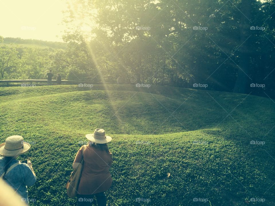 Summer solstice at the Earth effigy Serpent Mound in Peebles Ohio 