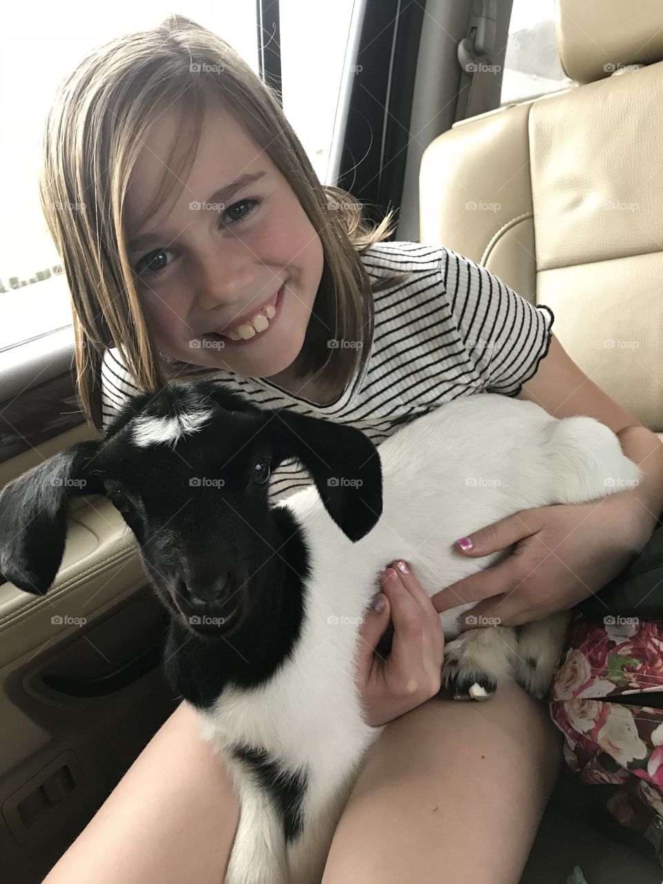 Girl and goat