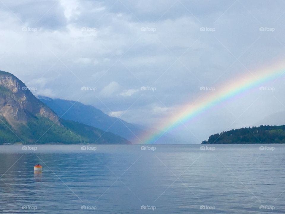 Shuswap Lake rainbow. The gift of the storm. 