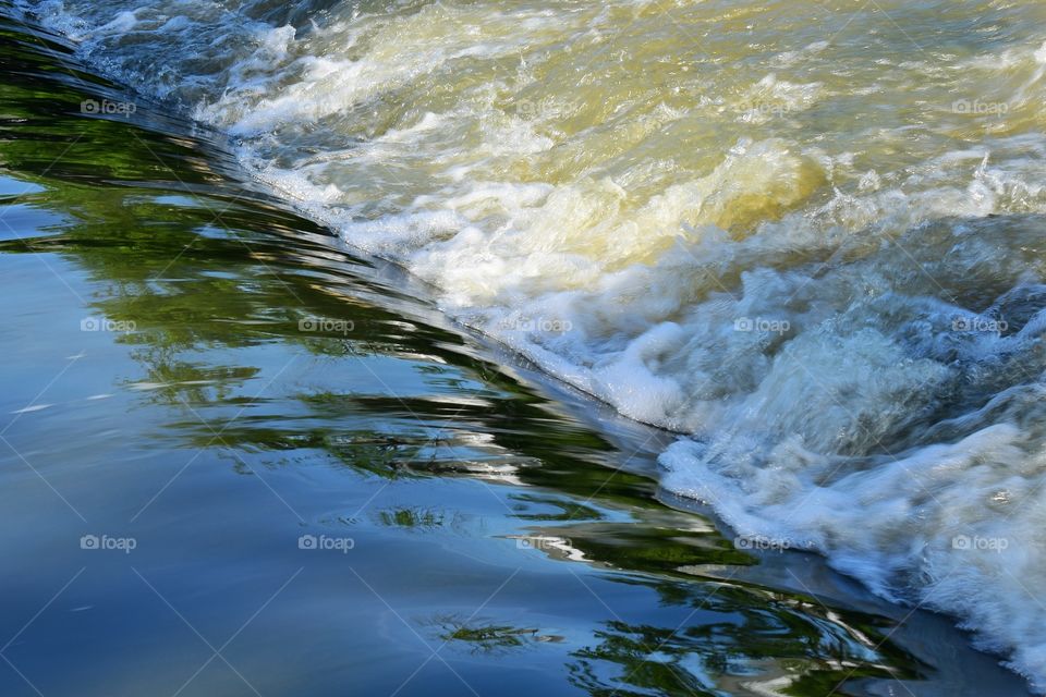 River dam abstract minimalism 