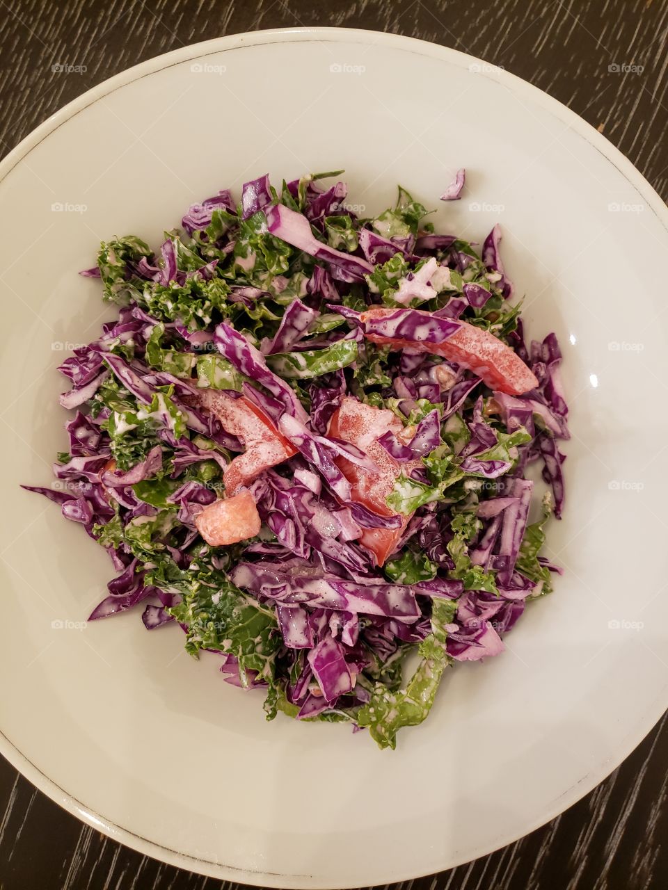 Cabbage kale salad