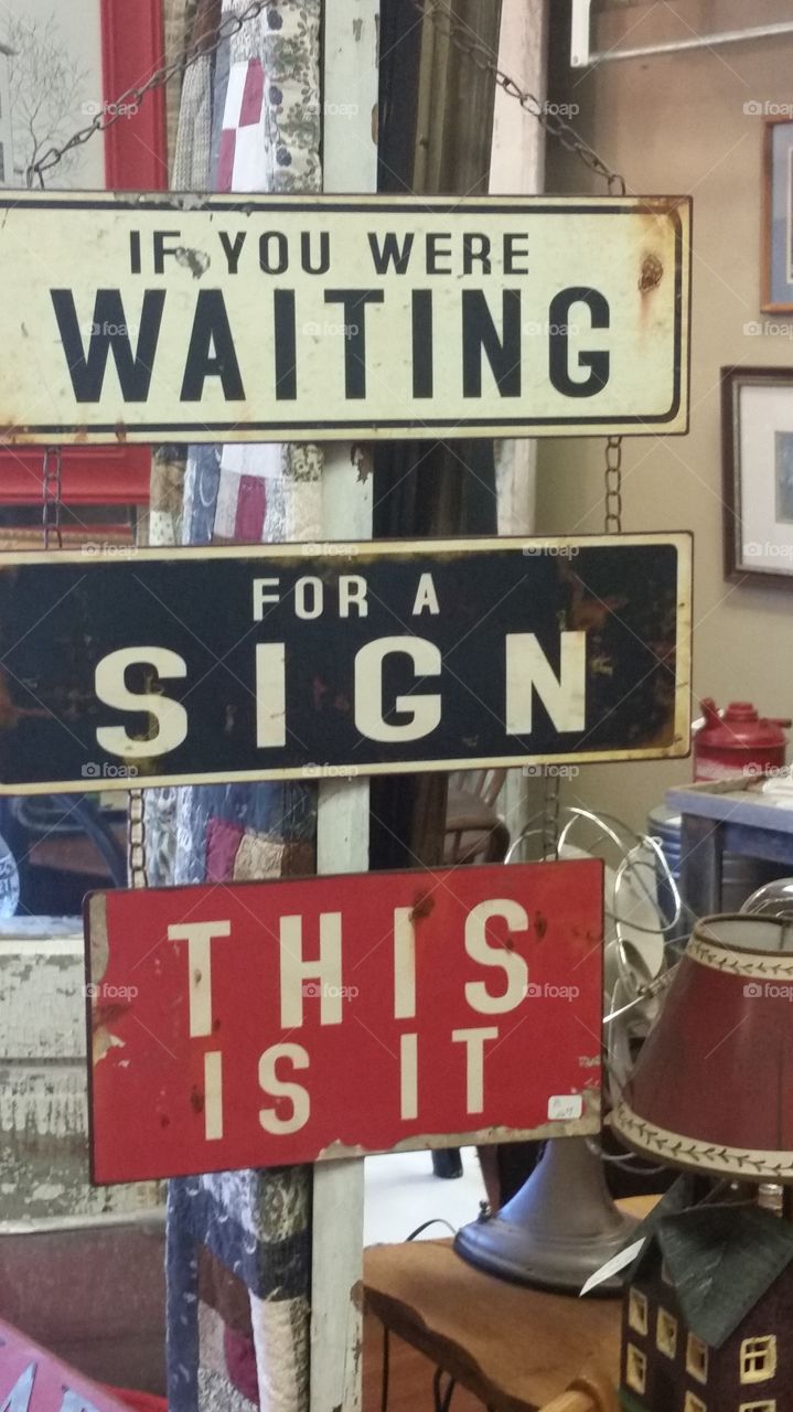 Waiting for a sign