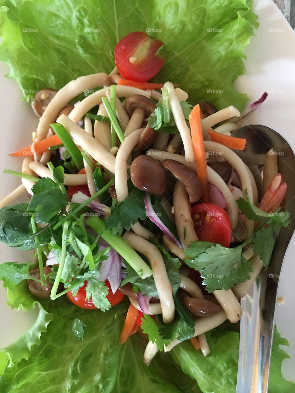 Mushrooms salad Thai style 