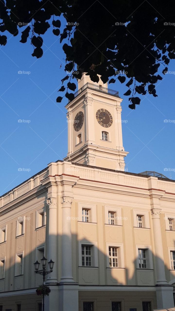 Town Hall in Leszno. Central square.