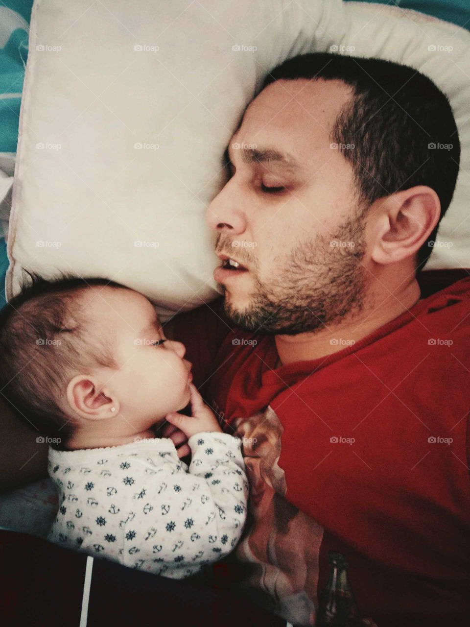 Sleeping time with daddy