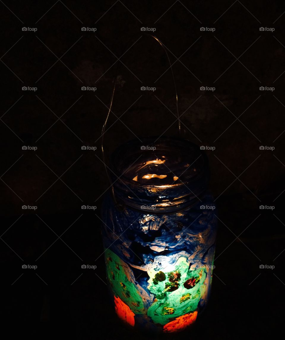 Jar candle decoration