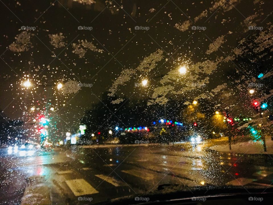 Traffic in rain
