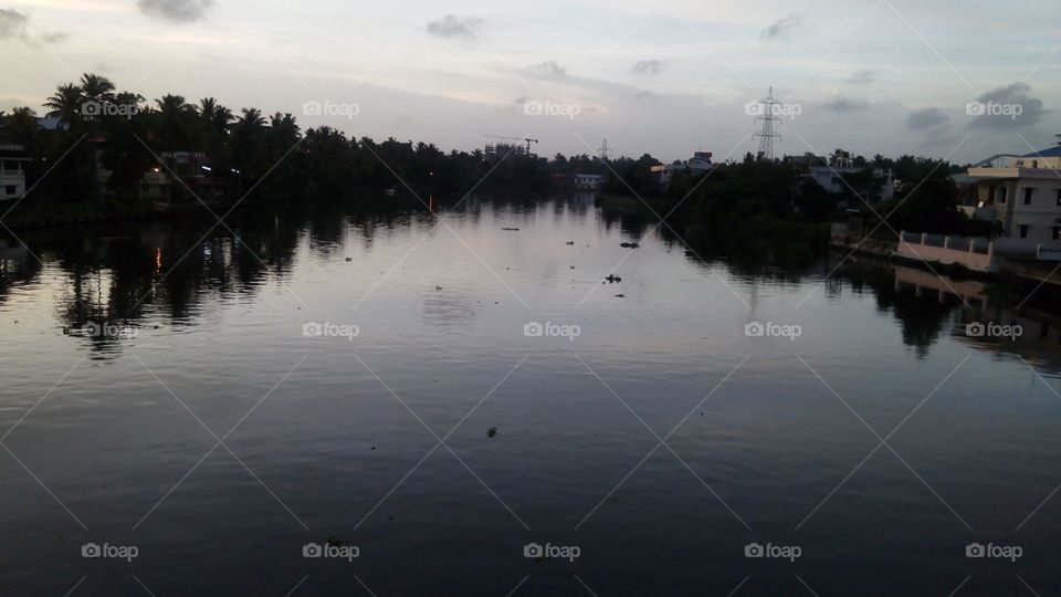 Kerala river frontage